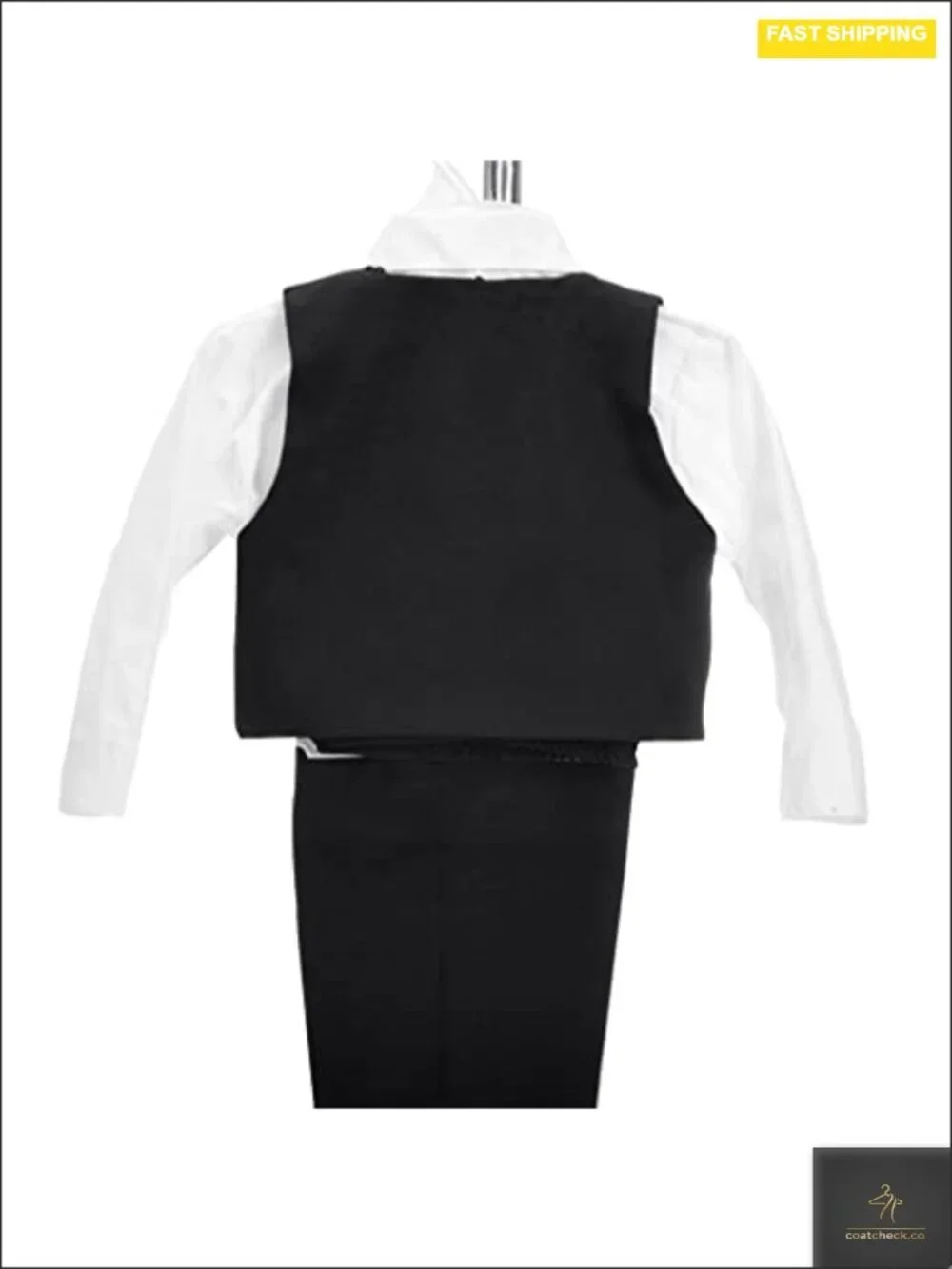 Boys 5-Piece Tuxedo Suit Set, Formal Blazer, Vest, Shirt & Bow Tie, Toddler
